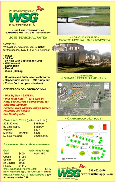 2015 Seasonal Camping Info